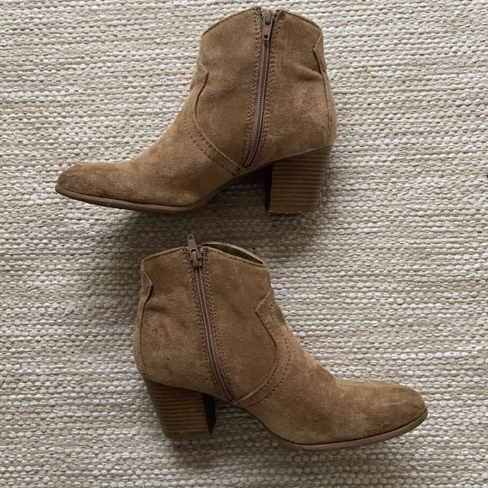 Brown Suede Booties